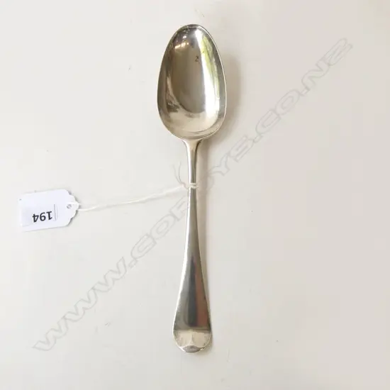 LONDON 1761 SILVER TABLE SPOON bottom marked by W.T 60gmd