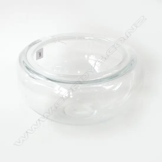 MID-CENTURY CLEAR GLASS BOWL H.170 Dia.300mm