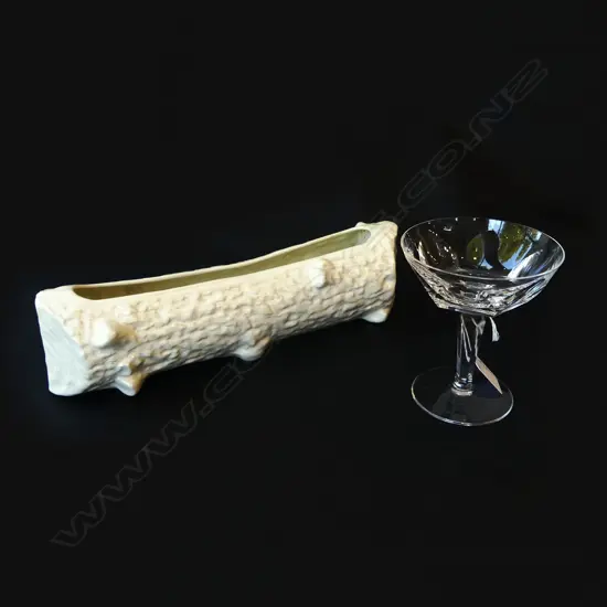 TEMUKA TROUGH VASE W.310mm, WATERFORD COUPE H.120mm