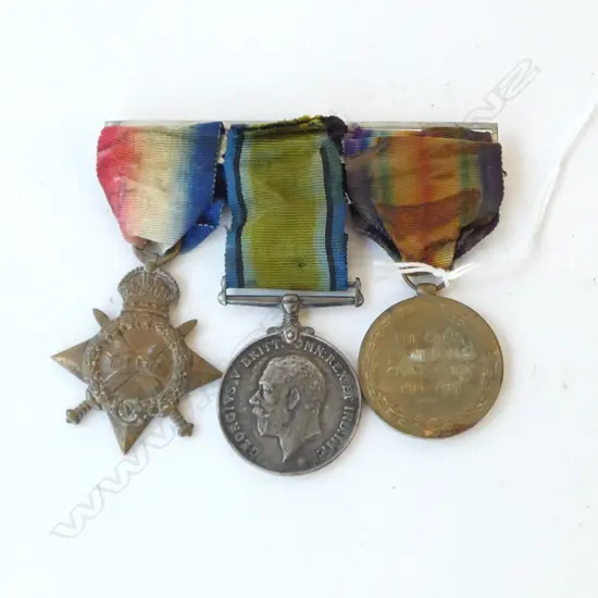 WWI TRIO MEDAL GROUP  to 12/3266 RFLM. A.BROWN NZEF