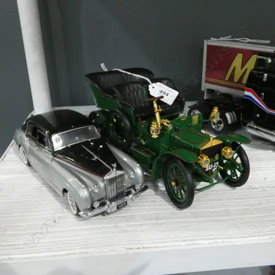 FRANKLIN MINT DIE CAST R/R SILVER CLOUD L230MM & 1905 R/R L200MM