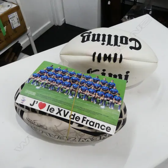 SIGNED RUGBY BALL 'KIWI COLLING' L.320mm