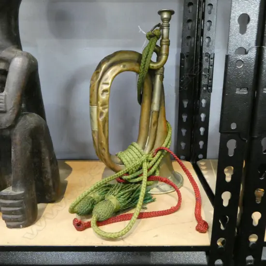 ANTIQUE HORN STAMPED 1903 H.310mm