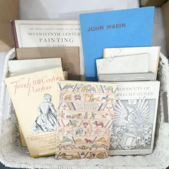 12 VINTAGE ART BOOKS TOULOUSE-LAUTREC, FRENCH PAINTERS, WOOD ENGRAVINGS ETC