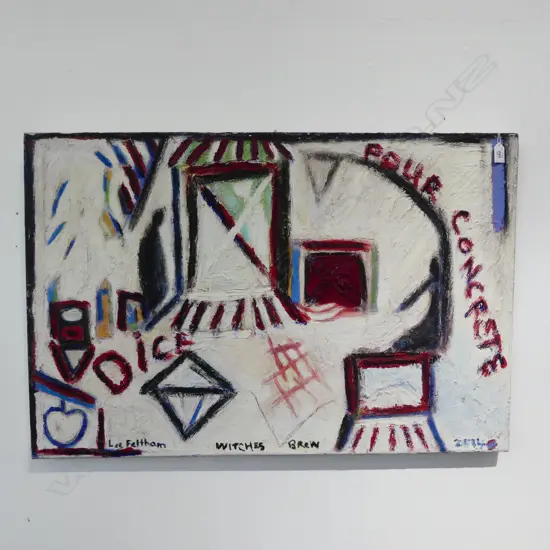 LEE FELTHAM, "WITCHES BREW", ACRYLIC ON CANVAS, SIGNED 2014,  610 X 910MM provenance below