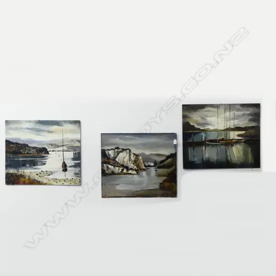 3 FLORENCE LUXFORD UNFRAMED LANDSCAPES 510x610mm