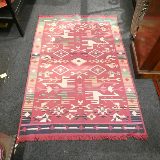 NAVAJO STYLE COTTON RUG 1500x1000mm