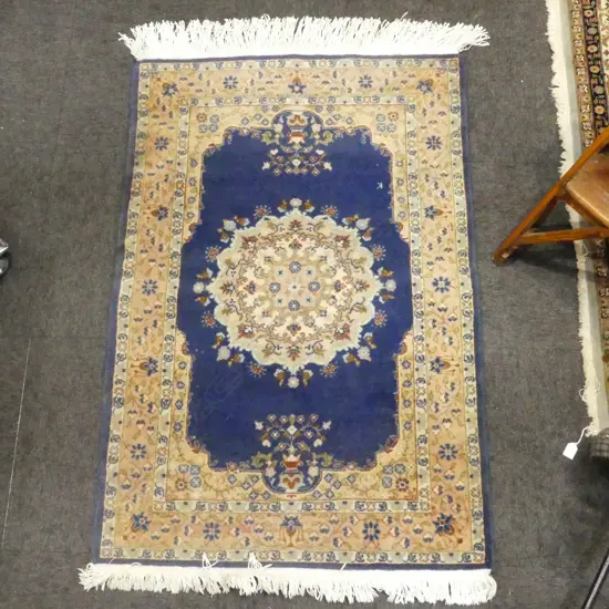 HAND KNOTTED WOOL PILE RUG 1350x920mm