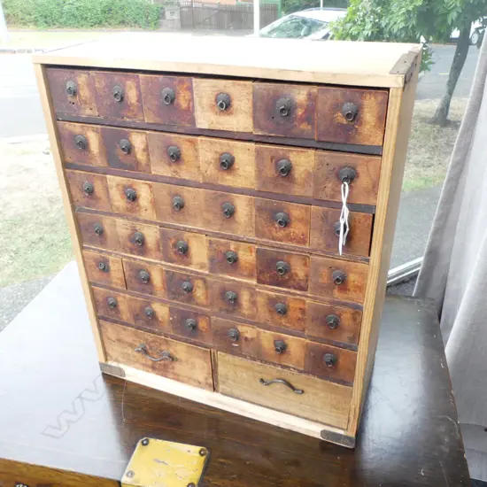 Restored Kusuri-Dansu herbal medicine cabinet 51 drawers
