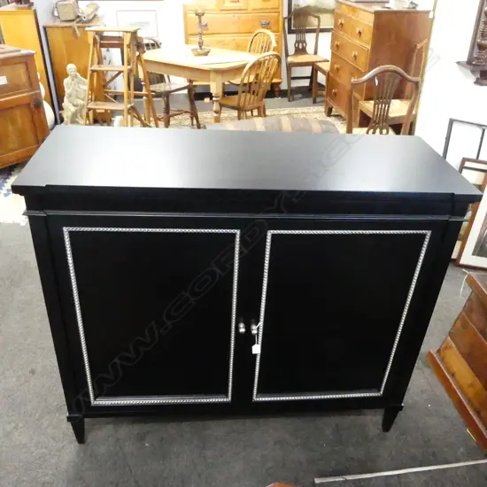MODERN XAVIER LINCOLN EBONISED MAHOGANY SIDEBOARD 1200x450x1020mm