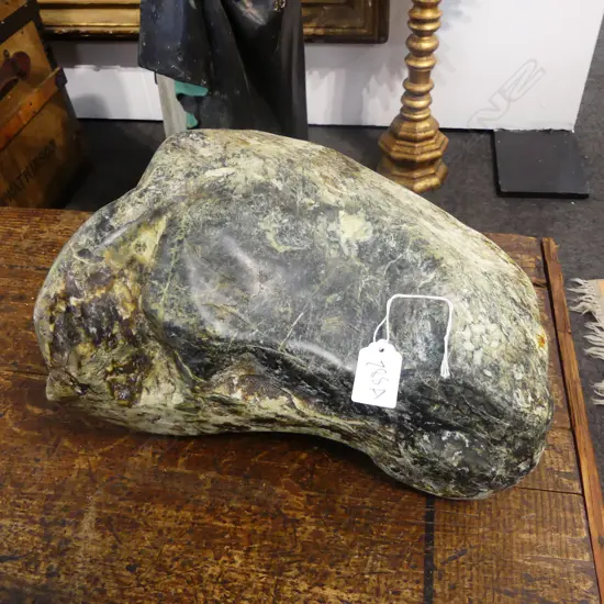 LGE POUNAMU BOULDER NATURALLY RIVER WORN H.300mm