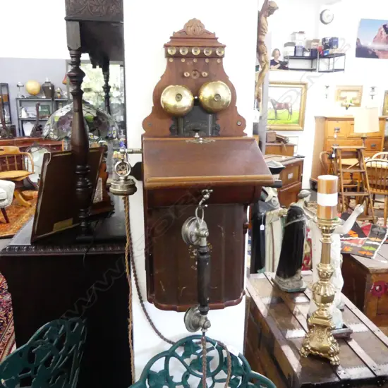 ANTIQUE ERICSSON WALL PHONE H.700mm