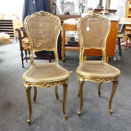 PR FRENCH STYLE GILDED CHAIRS 