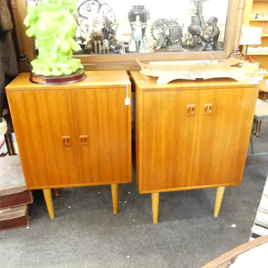 2 MID-CENTURY DESIGN DANISH CABINETS 610x400x860 & 610x300x860mm