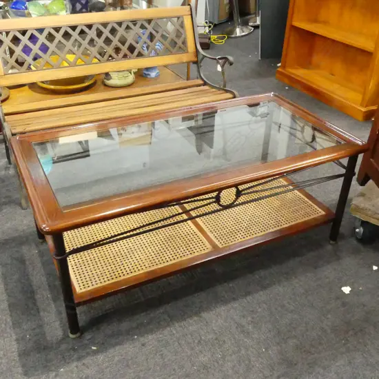 GRANGE GLASS TOP COFFEE TABLE EX. CAVIT & CO 1200x620x470mm