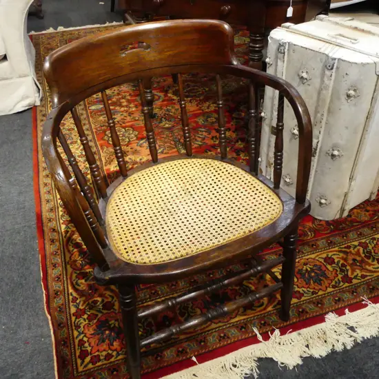 OAK DOUGLAS CHAIR, CANED SEAT