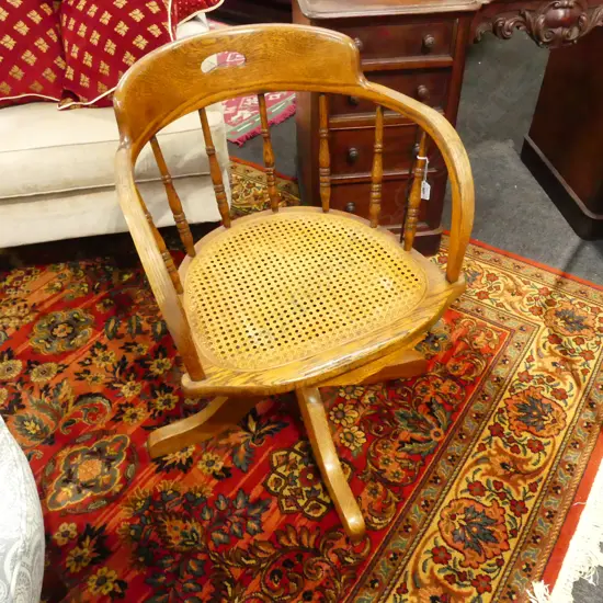 OAK DOUGLAS CHAIR, CANED SEAT