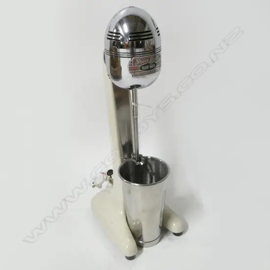 (1856) VINTAGE c.1930-50 SHORE CRAFT 'SILENT MIXER' MILKSHAKE MIXER H.480mm w. CONTAINER