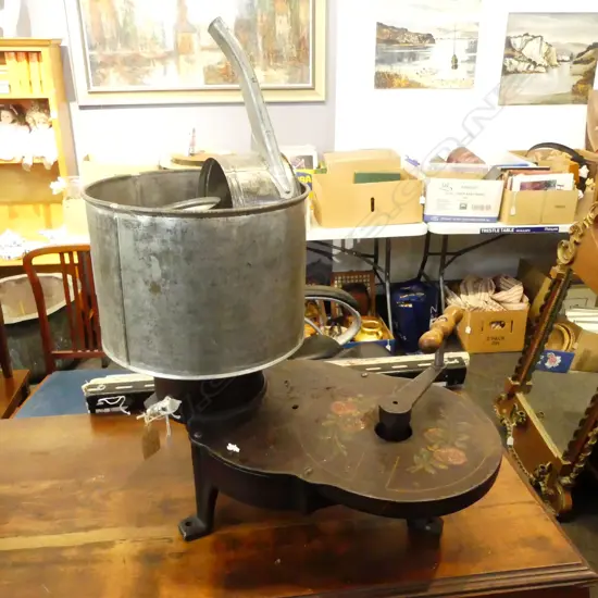 1119 ANTIQUE CAST IRON & TIN MILK SEPERATOR L470MM