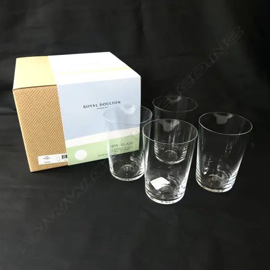 set 8 ROYAL DOULTON '1815' HIGHBALL GLASSES new in 2 boxes