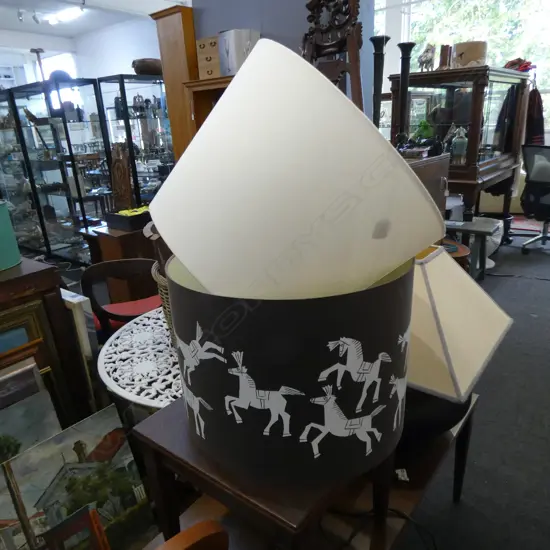 2 LG EUNICE TAYLOR LAMP SHADES H.330, 460mm dia