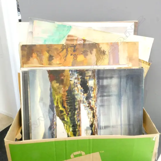 ASST. UNFRAMED ARTWORKS MOSTLY FLORENCE LUXFORD