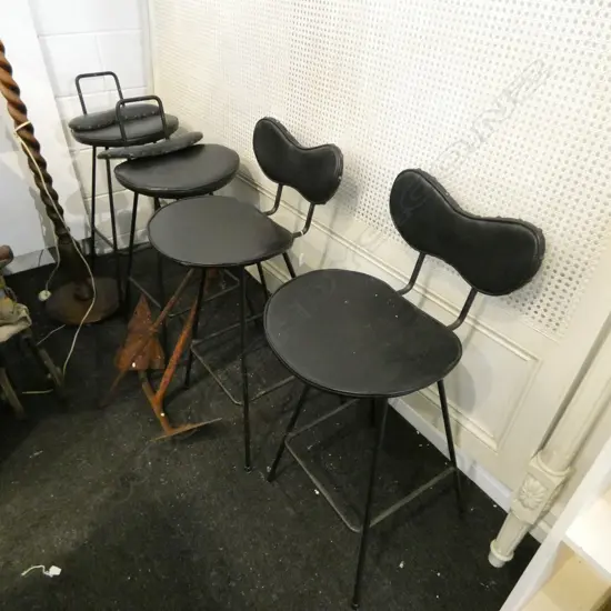 4 JOHN CRICHTON 'BIKINI' BAR STOOLS FAULTS