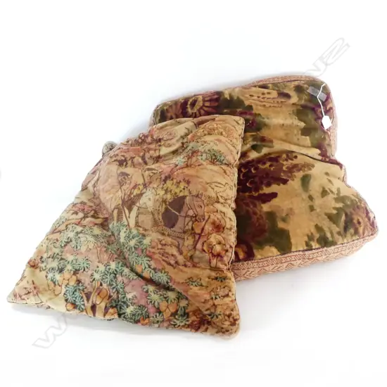 2 VINTAGE VELVET CUSHIONS 500x500mm