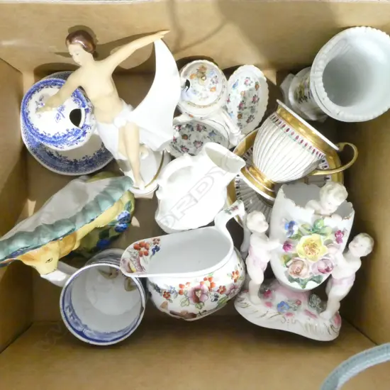 COLLECTION OF 10 PCS ANTIQUE CABINET CHINA