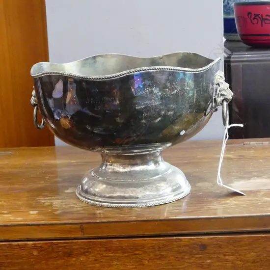 SILVER PLATE PUNCH BOWL 240mm dia