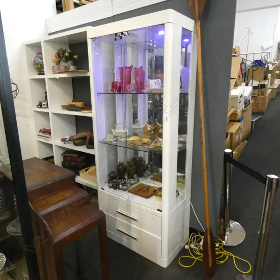 MODERN DISPLAY CABINET  840 x 450 x 2010mm as new by A&A Furniture