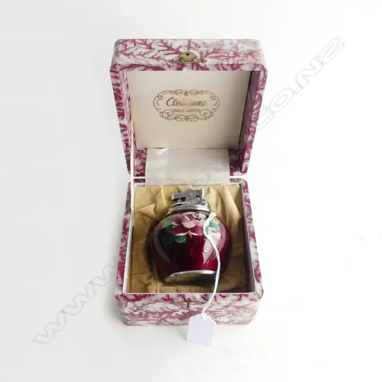 JAPANESE CLOISONE CIG LIGHTER IN BOX H90MM