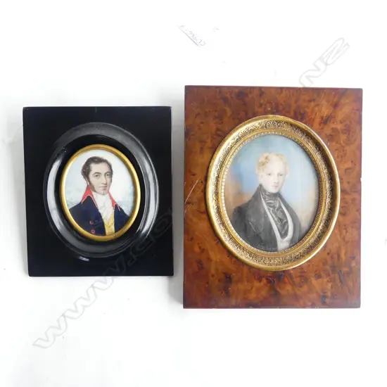 2 ANTIQUE FRAMED PORTRAITS; GEORGIAN & VICTORIAN? 
