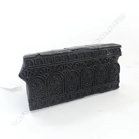 INDIAN CARVED TEXTILE PRINT BLOCK W.160mm