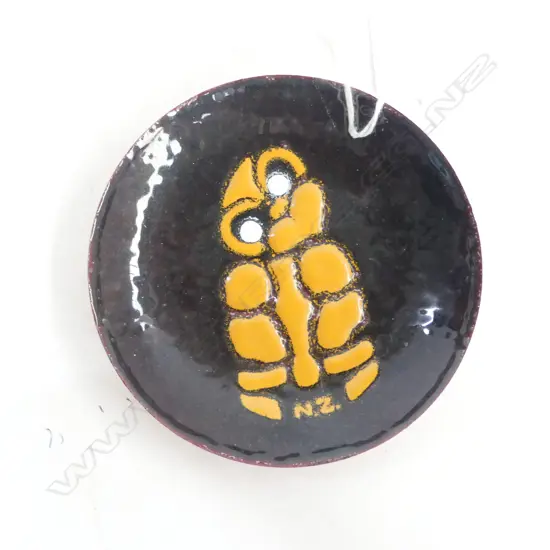 NZ TIKI ENAMELLED DISH Dia.110mm