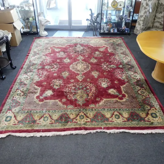 HAND KNOTTED WOOL PILE RUG
