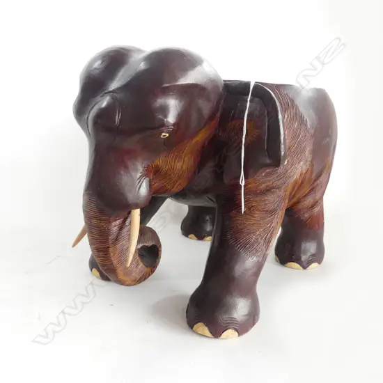Elephant form wood stool 440x330x340mm