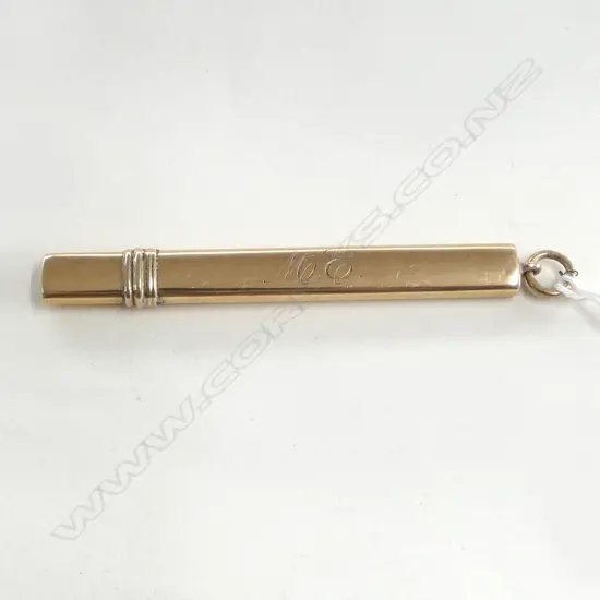early 20thC 9ct GOLD PENCIL LEAD PENDANT HOLDER 4.9gms