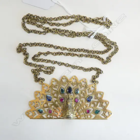 BRASS PEACOCK PENDANT