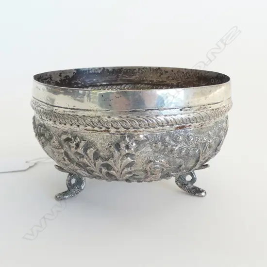 BURMESE SILVER IMBOSSED BOWL 95G