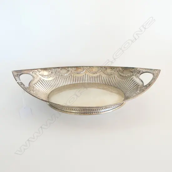 .800 SILVER PIERCED DISH, 439gms