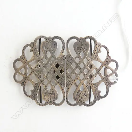 STG SILVER BELT BUCKLE, B'HAM 1900 26.2grms