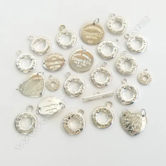 BAG OF 925 S/SILVER TIFFANY MEDALIONS 118G