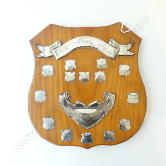 COMMODORE CAMPBELL DARTS TROPHY SHIELD H300mm some stg