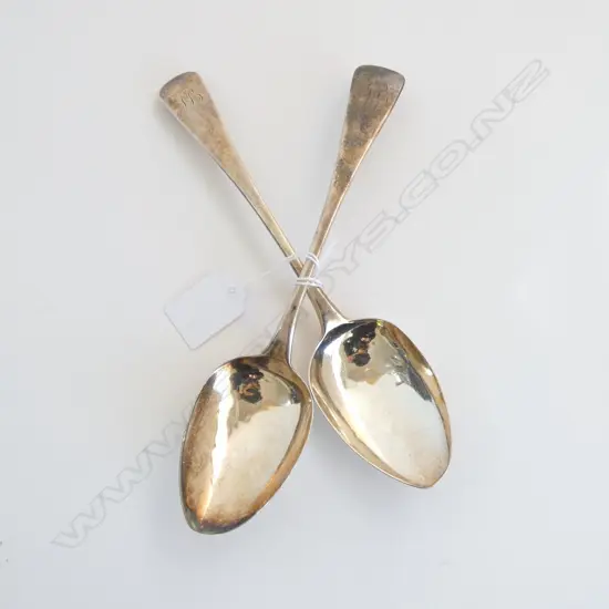 2 STG SILVER GEORGIAN SPOONS, SARAH & JOHN WILLIAM BLAKE, LONDON 1814, 118gms