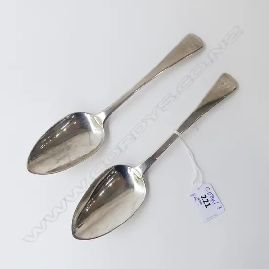 PR WILLIAM BATEMAN II STG SILVER TABLE SPOONS, LONDON 1828 147grms