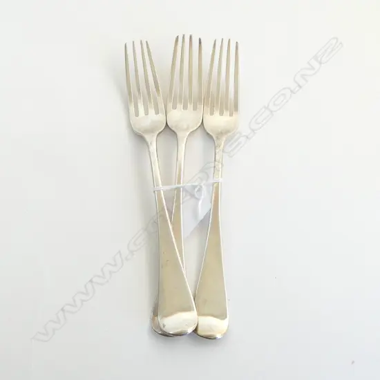 3 STG SILVER GEORGIAN FORKS, ROBERT HENNELL, LONDON 1806, 204gms