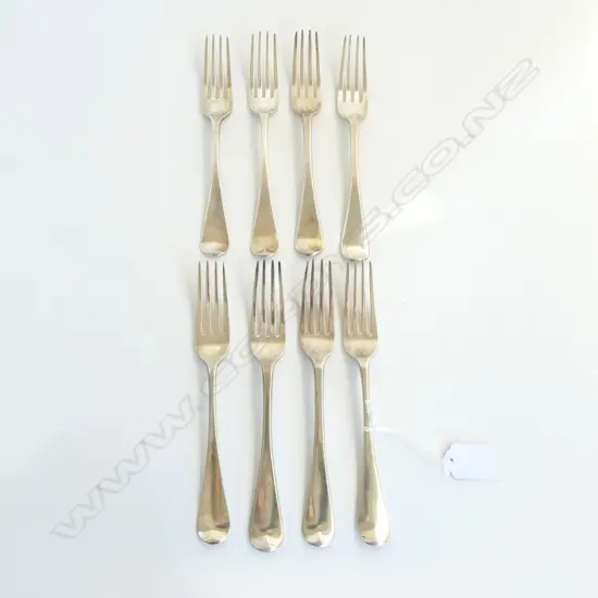 8 STG SILVER GEORGIAN FORKS FORKS, LONDON, 3 SEPERATE DATES, 557gms