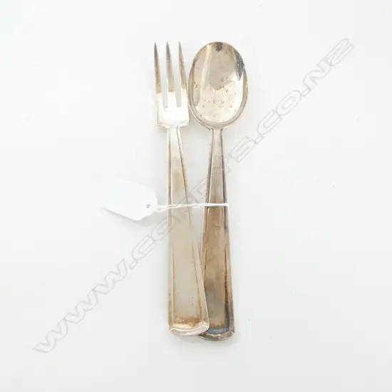 PR .800 CONTINENTAL SILVER KNIFE & SPOON, 152gms