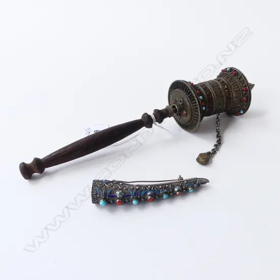 PRAYER WHEEL H.235mm AF + MADARIN SILVER FINGER L.90mm